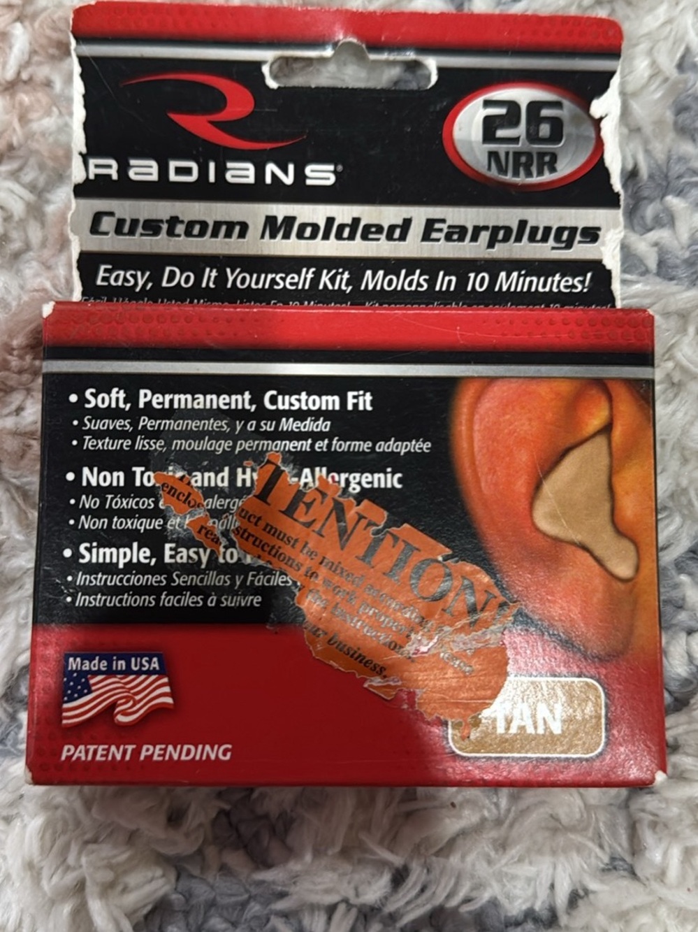 Radians Custom Molded Earplugs Kit - 26 NRR